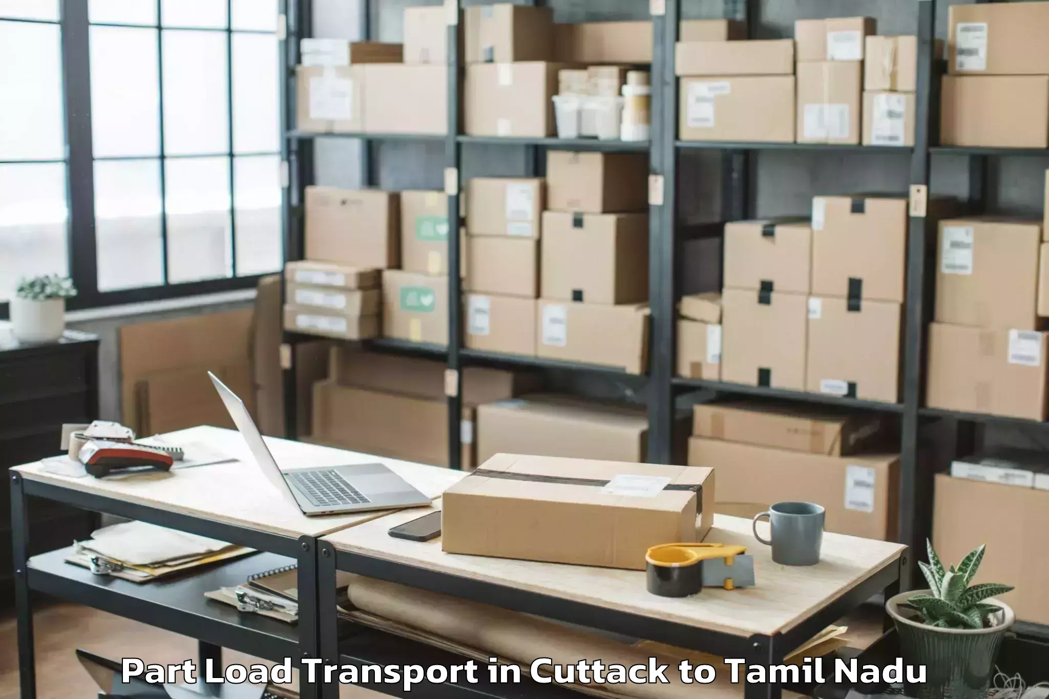 Leading Cuttack to Vedaraniyam Part Load Transport Provider